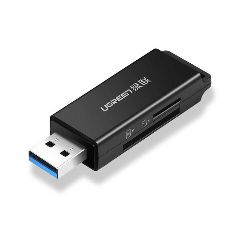 UGREEN čitač memorijskih TF/microSD/SD kartice, USB 3.2, crni