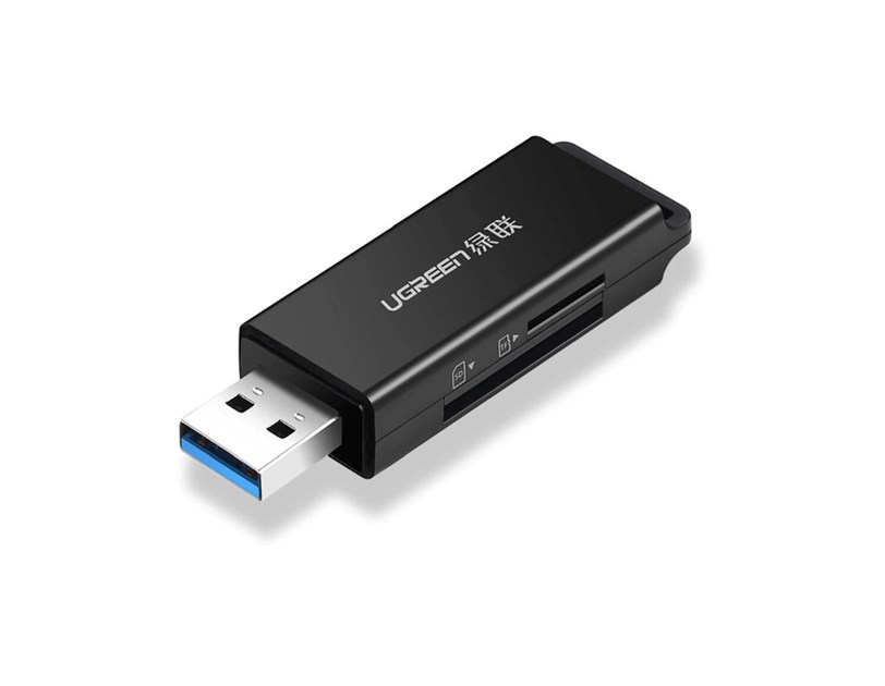 UGREEN čitač memorijskih kartica , USB 3.0, TF/microSD/SD kartice, crni