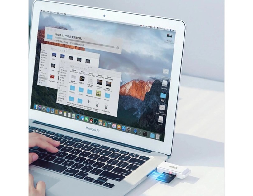 UGREEN čitač memorijskih kartica , USB 3.0, TF/microSD/SD kartice, crni