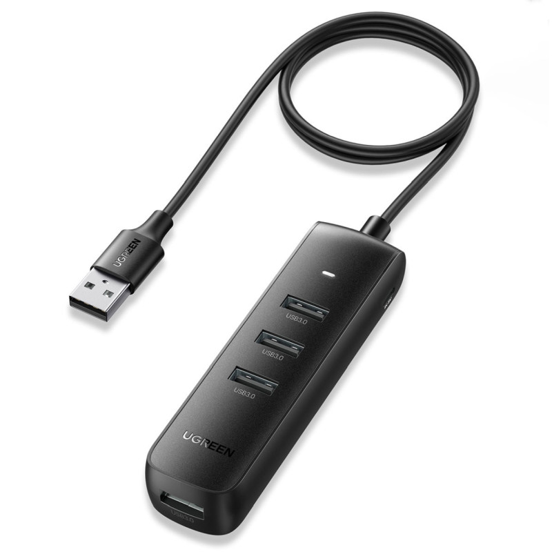 UGREEN 4-portni USB-A HUB 4xUSB-A 3.0, 1.0m, crni