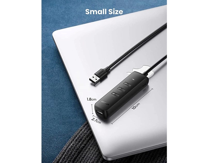UGREEN 4-portni USB-A HUB 4xUSB-A 3.0, 1m, crni