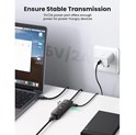 UGREEN 4-portni USB-A HUB 4xUSB-A 3.0, 1m, crni