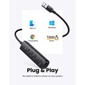 UGREEN 4-portni USB-A HUB 4xUSB-A 3.0, 1m, crni