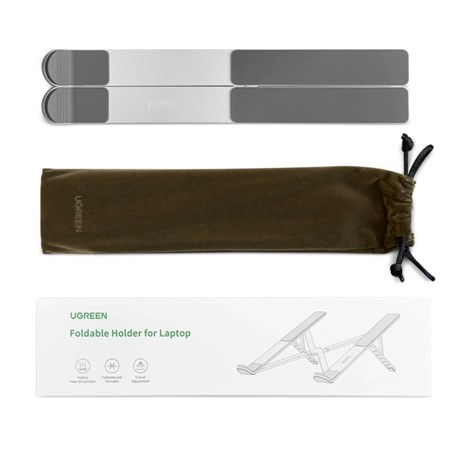 UGREEN stalak za prijenosnik do 17.3", do 5kg, sklopiva, podesiva po visini, siva