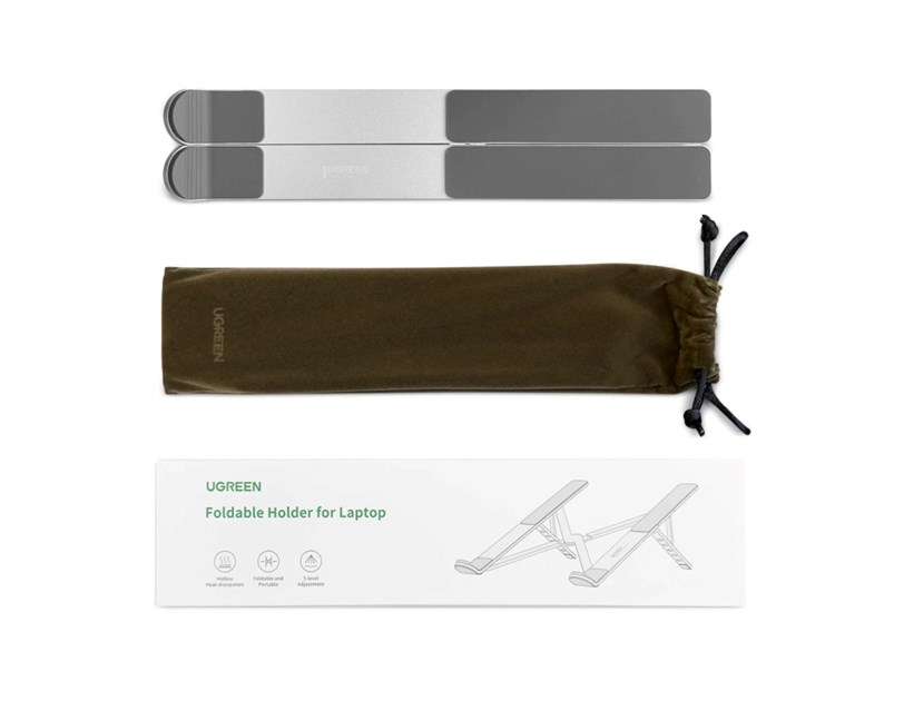 UGREEN stalak za prijenosnik do 17.3", do 5kg, sklopiva, podesiva po visini, siva