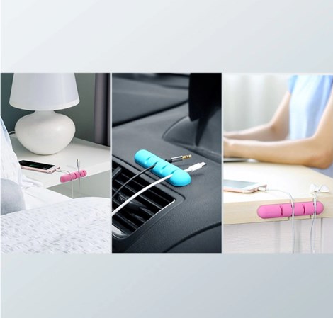 UGREEN organizator kablova, 4 utora, crni (2 kom./pak.)