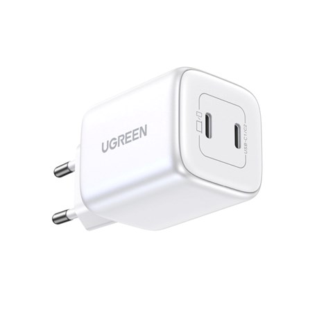 UGREEN Nexode Mini GaN II Tech zidni punjač 45W, 2×USB-C, PD3.0/QC 4.0, bijeli