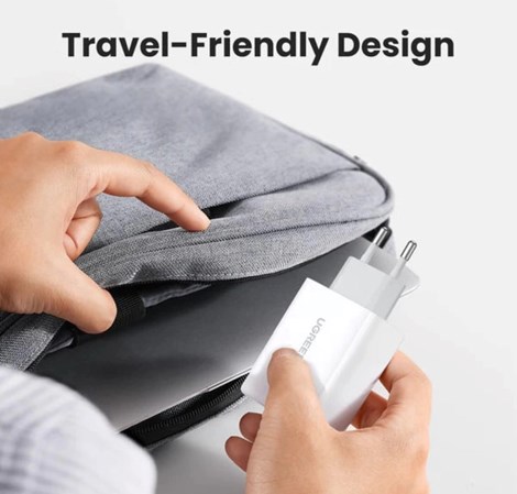 UGREEN zidni punjač 40W, 2×USB-C, PD3.0/QC4.0+, bijeli