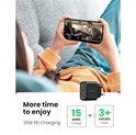 UGREEN zidni punjač 25W, USB-C, PD3.0/QC4.0, crni + USB-C/USB-C kabel 2.0m