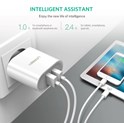 UGREEN zidni punjač 17W, 2×USB-A, bijeli