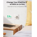 UGREEN zidni punjač 30W, USB-C, PD3.0/QC4.0+, bijeli