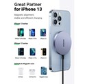 UGREEN bežični magnetski punjač, 15W, sivi