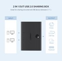 UGREEN Data Switch USB 2.0, 2 ulaza/1 izlaz, crni