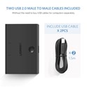 UGREEN Data Switch USB 2.0, 2 ulaza/1 izlaz, crni