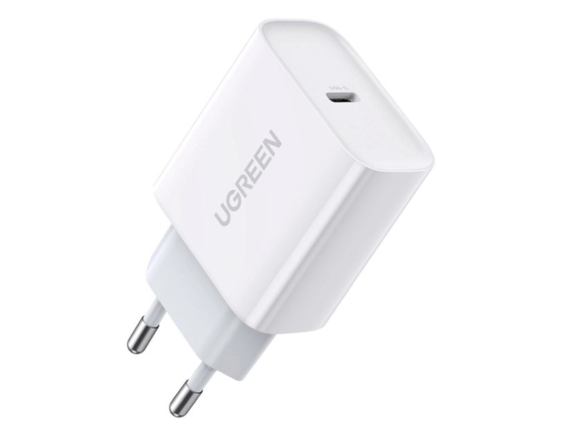 UGREEN zidni punjač 20W, USB-C, PD3.0/QC4.0+, bijeli