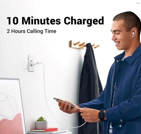 UGREEN zidni punjač 20W, USB-C, PD3.0/QC4.0+, bijeli