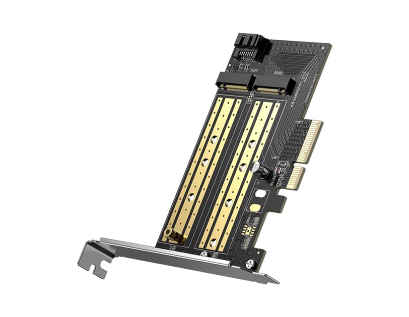 UGREEN kontroler SATA PCI-E, M.2 M-Key NVMe, M.2 Bkey NVMe