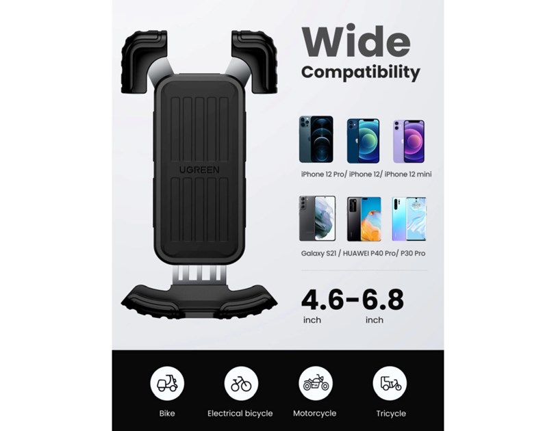 UGREEN držač smartphonea, za bicikl, crni