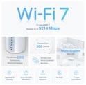 TP-Link BE9300 Whole Home Mesh Wi-Fi 7 System (Tri-Band)