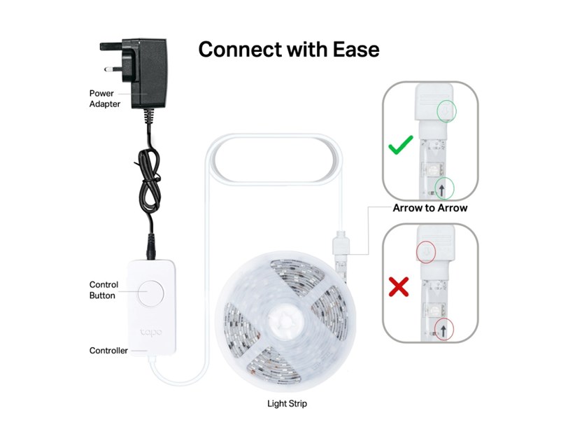 TP-Link Tapo Smart WiFi LED traka RGB, 5m, 20.5W, dimabilna, Tapo app, glasovna kontrola - Alexa & Google Assistant