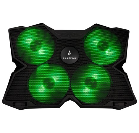 SureFire Bora Gaming podloga za hlađenje prijenosnika do 17", USB, zeleni LED