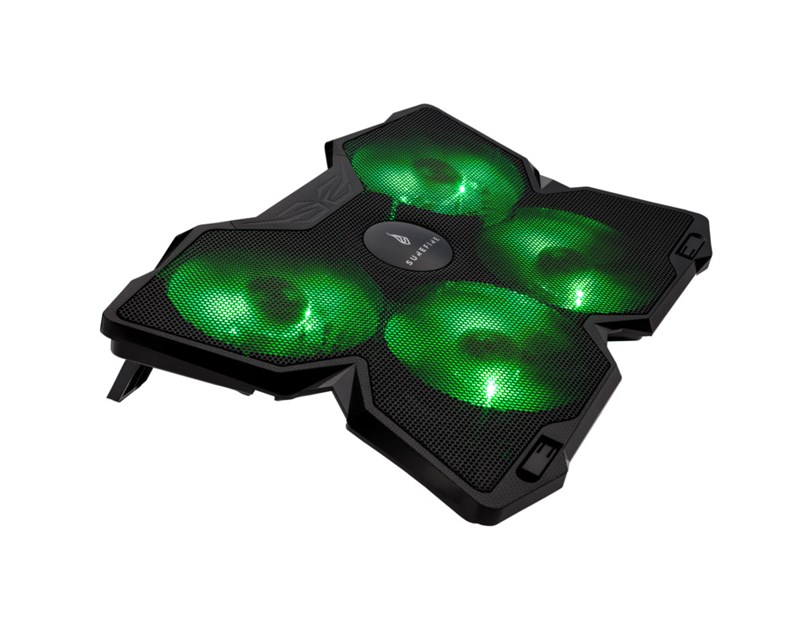 SureFire Bora Gaming podloga za hlađenje prijenosnika do 17", USB, zeleni LED