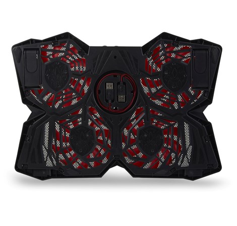 SureFire Bora Gaming podloga za hlađenje prijenosnika do 17", USB, crveni LED