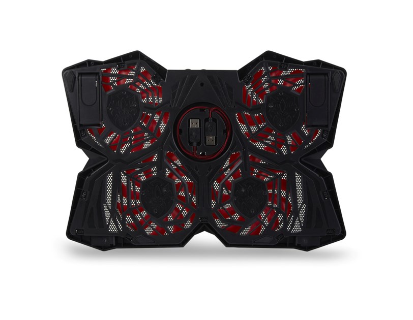 SureFire Bora Gaming podloga za hlađenje prijenosnika do 17", USB, crveni LED