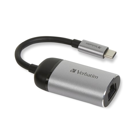 Verbatim USB-C na RJ45 gigabitni ethernet mrežni adapter, aluminijsko kućište