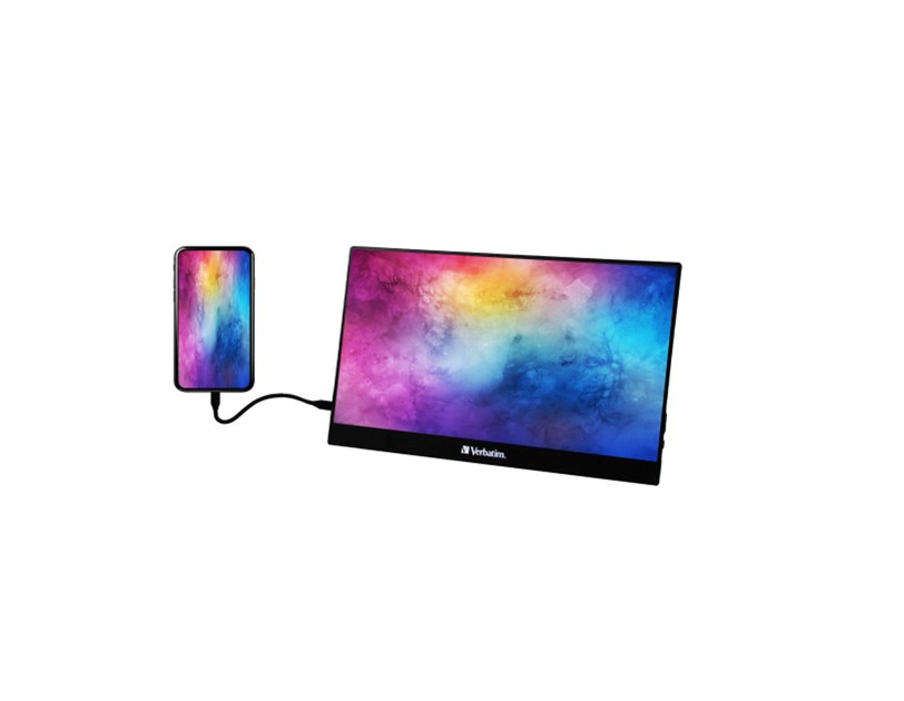 Verbatim PMT-15 prijenosni zaslon 15.6" Touch Panel 1920×1080 IPS , 16:9, HDR, FreeSync, Low Blue Light, 1×HDMI/3×USB