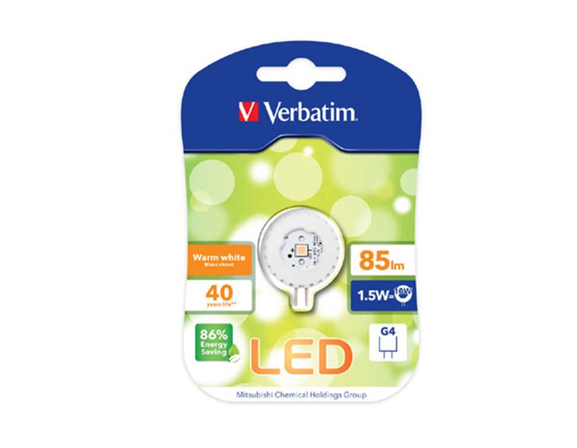 Verbatim LED žarulja/kapsula, G4, 1.5W, 85lm, 2700K