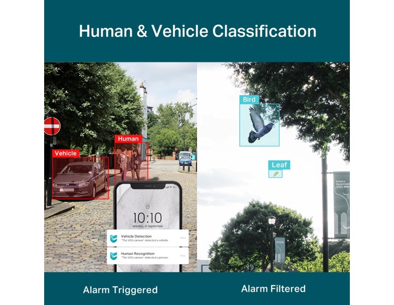 TP-Link vanjska IP Dome Full color HD kamera, H.265+ video, 4MP, 4mm leća, RJ45, PoE, microSD, Night Vision, detekcija pokreta, vodootporna IK10/IP67, VIGI app