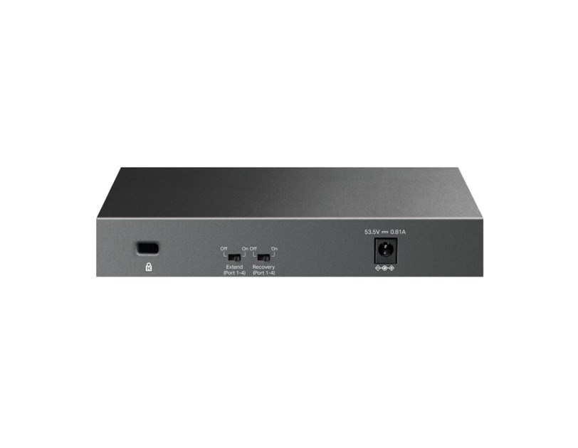 TP-Link 6-Port 10/100Mbps Desktop preklopnik (Switch), 6×10/100 Mbps RJ45 Ports (4×10/100 Mbps 802.3af PoE Ports) 802.3af, 41W PoE Power, metalno kučište