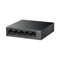 TP-Link 5-Port 10/100Mbps Desktop preklopnik (Switch), 5×10/100 Mbps RJ45 Ports (4×10/100 Mbps 802.3af PoE Ports) 802.3af, 41W PoE Power, metalno kučište