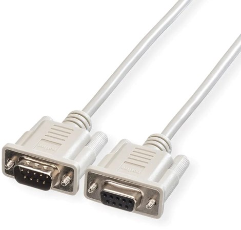 Roline serijski kabel DB9 M/F, 6.0m, sivi