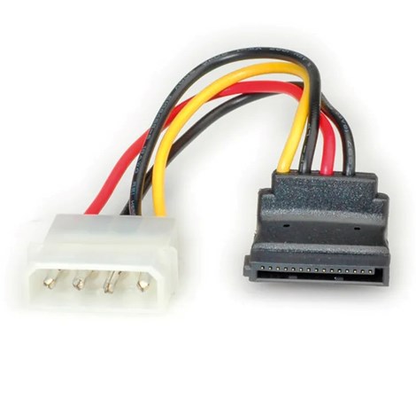 Roline naponski kabel, 4-pin HDD - SATA (90°), 0.1m