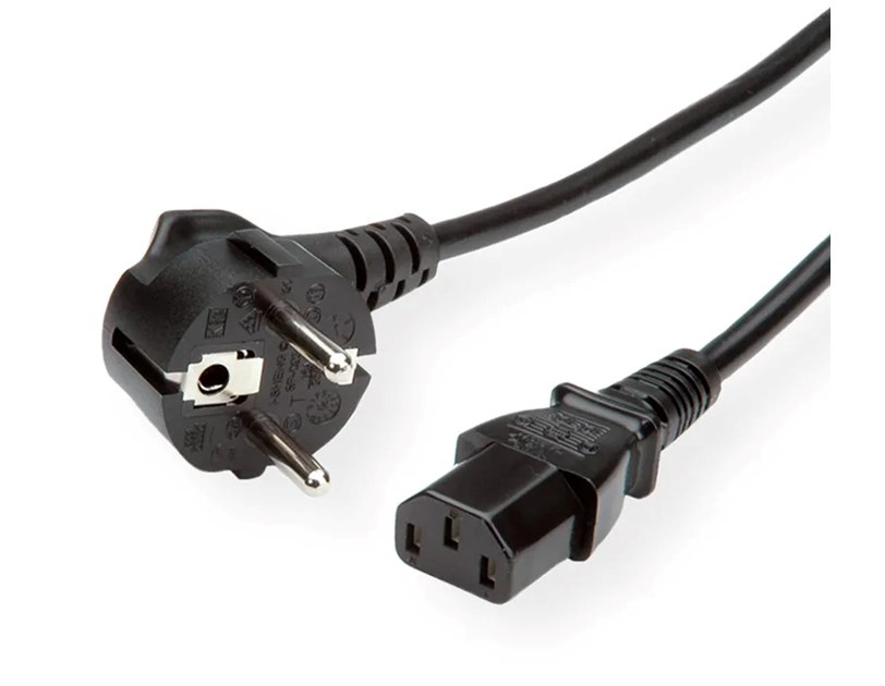 Roline VALUE naponski kabel, ravni IEC320 C13, 0.6m, crni