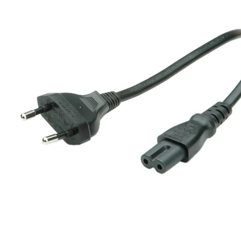 Roline VALUE naponski kabel 2-polni, IEC320 C7, 1.8m, crni