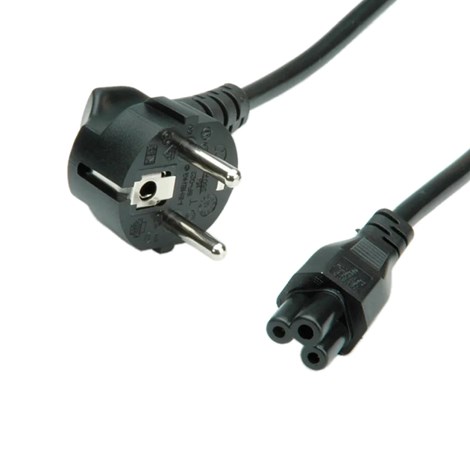 Roline VALUE naponski kabel 3-polni, ravni Compaq IEC320 C5, 1.8m, crni