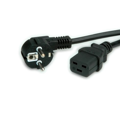 Roline VALUE naponski kabel, IEC320 C19 16A, 3.0m, crni