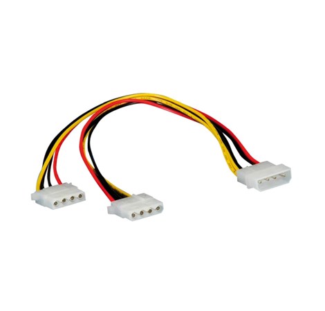 Roline interni Y-naponski kabel, 4-pin HDD - 2×4-pin HDD, 0.3m