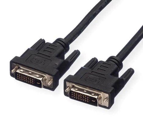 Roline VALUE DVI kabel, DVI-D (24+1) Dual Link, M/M, 5.0m, crni