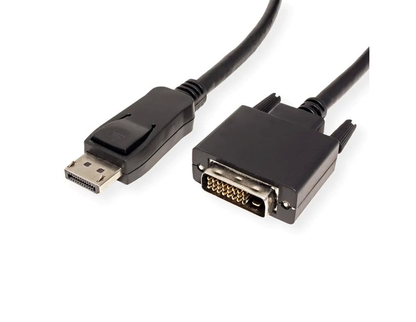 Roline VALUE DisplayPort kabel, DP - DVI-D (24+1), M/M, 2.0m, crni