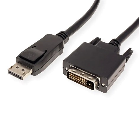 Roline VALUE DisplayPort kabel, DP - DVI-D (24+1), M/M, 3.0m, crni