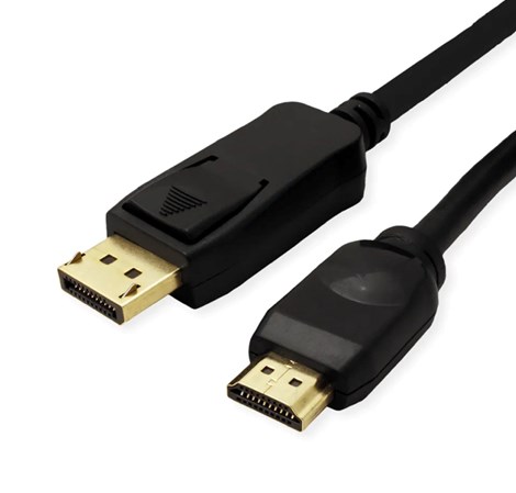 Roline VALUE DisplayPort kabel v1.2, DP - UHDTV, M/M, 1.0m, crni