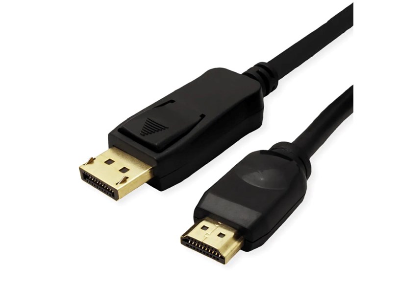 Roline VALUE DisplayPort kabel v1.2, DP - UHDTV, M/M, 1.0m, crni