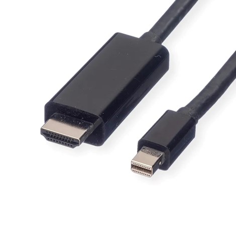 Roline VALUE Mini DisplayPort kabel v1.2, Mini DP - UHDTV, M/M, 2.0m, crni