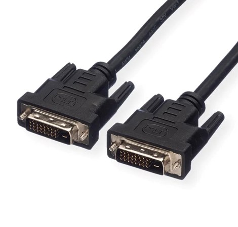 Roline VALUE DVI kabel, DVI-D (24+1) Dual Link, M/M, 2.0m, crni