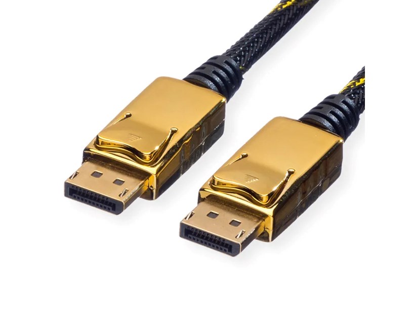 Roline GOLD DisplayPort kabel v1.2, DP-DP M/M, 3.0m, crno/zlatni