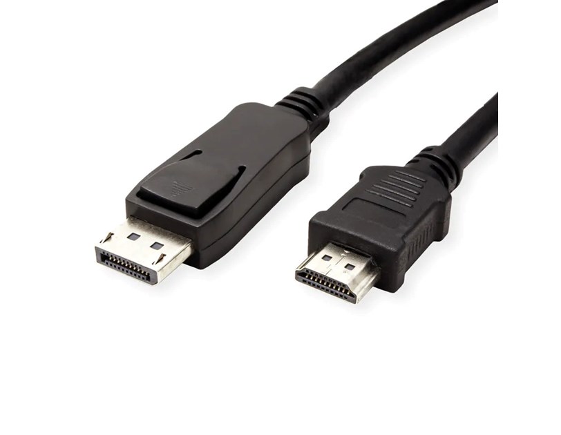 Roline VALUE DisplayPort kabel v1.1, DP - HDMI (HDTV), M/M, 4.5m, crni